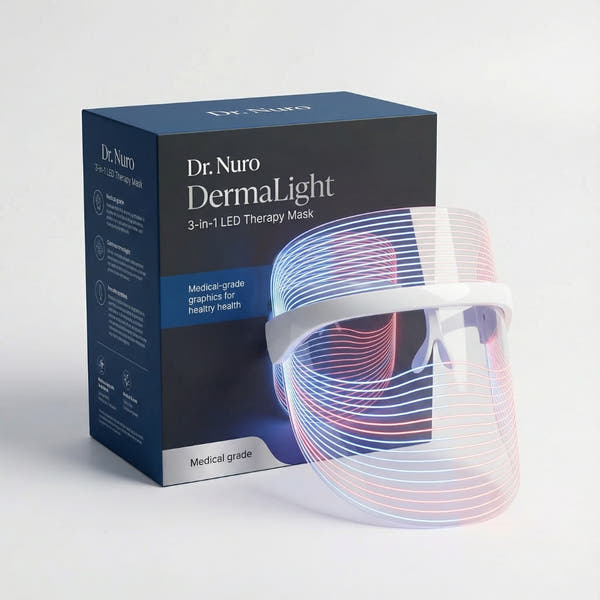Dr. Nuro DermaLight 3-in-1 LED Therapy Mask -Reverse Signs of Aging, Fading Spots & Acne Marks — Boost Collagen & Glow from Within