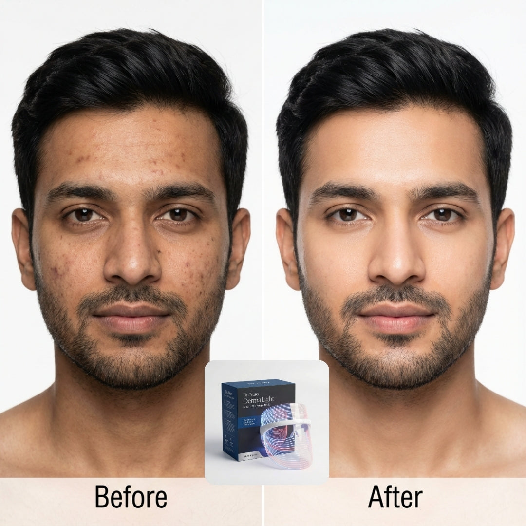 Dr. Nuro DermaLight 3-in-1 LED Therapy Mask -Reverse Signs of Aging, Fading Spots & Acne Marks — Boost Collagen & Glow from Within