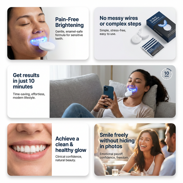 Dr. Nuro SmilePro Home Teeth Whitening Kit - Clinically Designed to Lift Stains, Brighten Enamel & Boost Smile Confidence.
