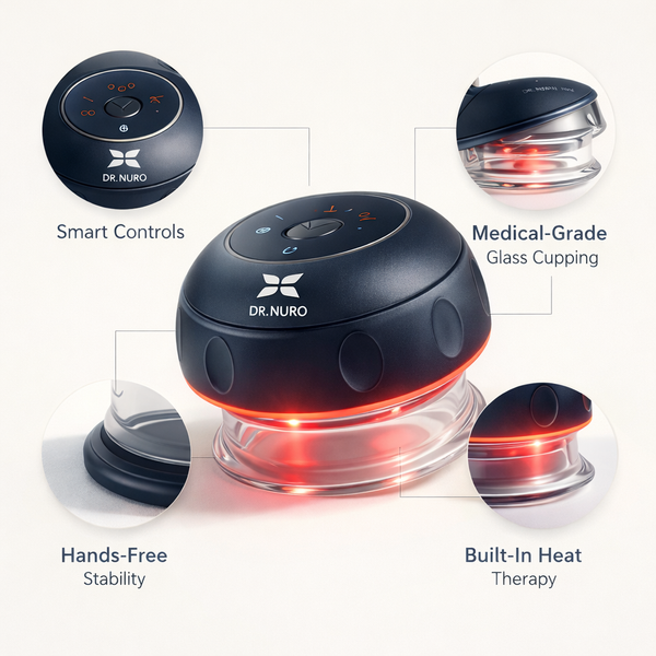 Dr. Nuro MuscleRelief Smart Cupping Massager - Relieve Deep Muscle Pain, Improve Blood Flow & Speed Up Recovery