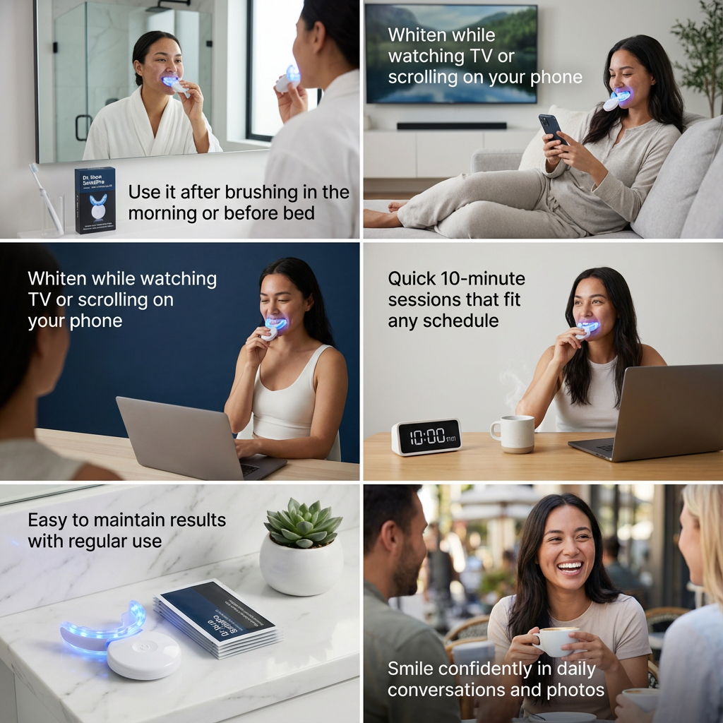 Dr. Nuro SmilePro Home Teeth Whitening Kit - Clinically Designed to Lift Stains, Brighten Enamel & Boost Smile Confidence.