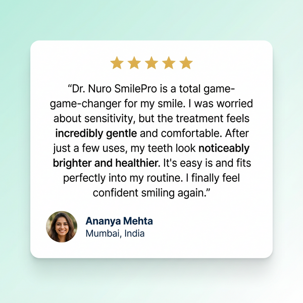 Dr. Nuro SmilePro Home Teeth Whitening Kit - Clinically Designed to Lift Stains, Brighten Enamel & Boost Smile Confidence.