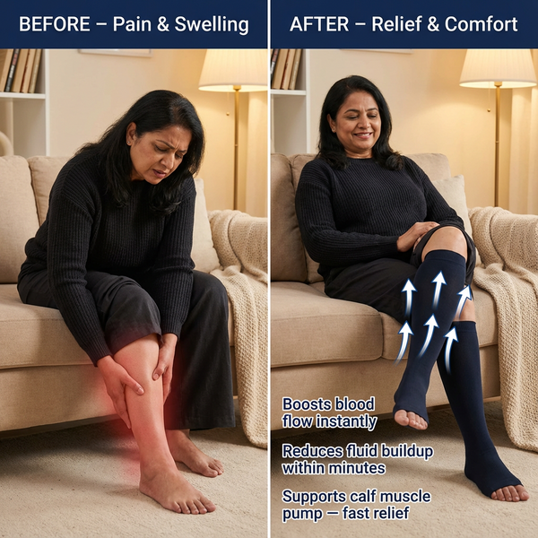 Dr Nuro Compression Socks - End Leg Pain, Reduce Swelling & Stop Varicose Veins - Medical-Grade Class 2 Support