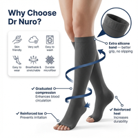 Dr Nuro Compression Socks - End Leg Pain, Reduce Swelling & Stop Varicose Veins - Medical-Grade Class 2 Support