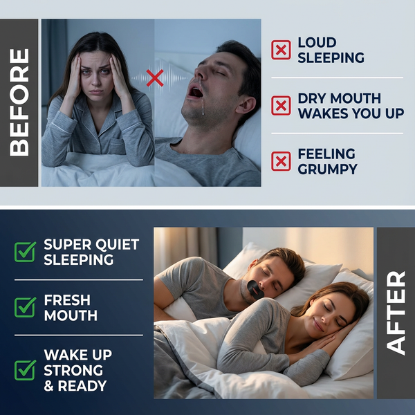 Dr. Nuro SleepPro Mouth Tape - Wake Up Energized with Deeper Sleep, Zero Snoring & Better Breathing
