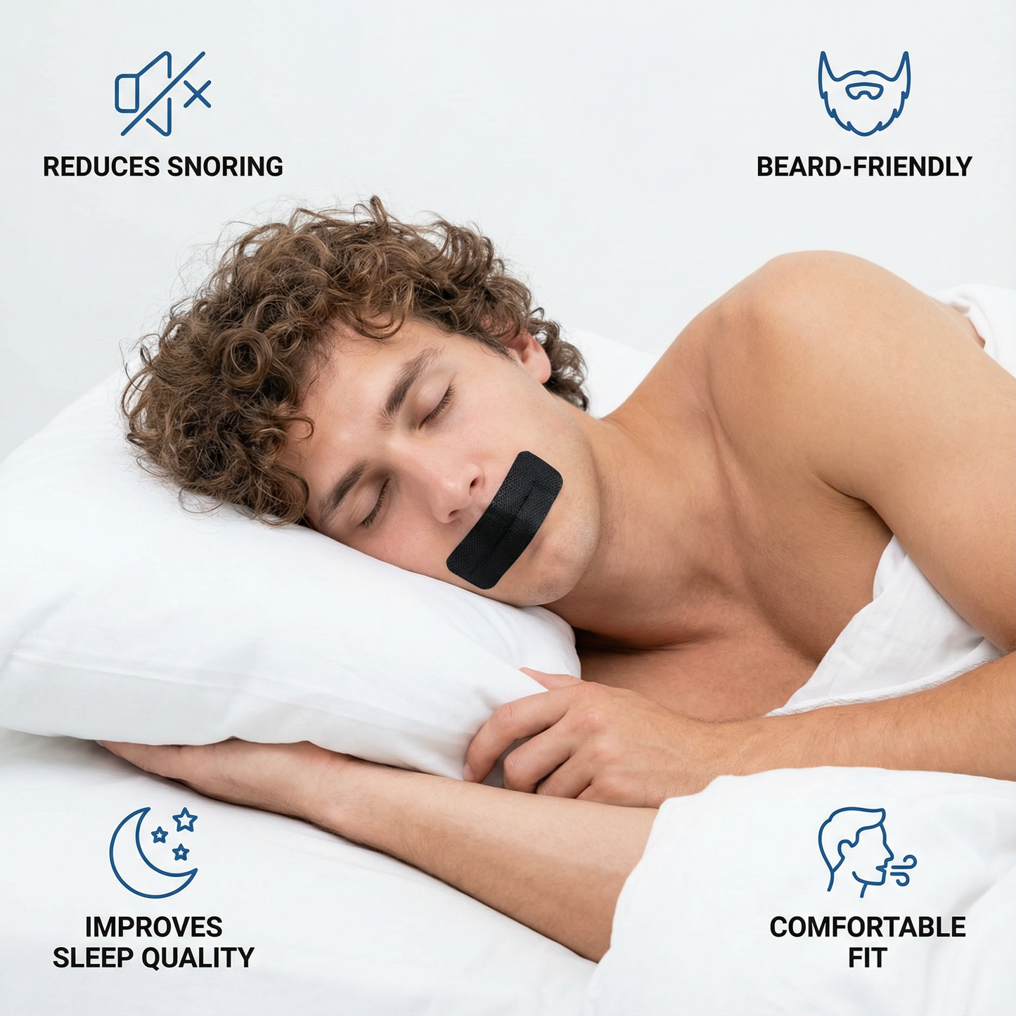 Dr. Nuro SleepPro Mouth Tape - Wake Up Energized with Deeper Sleep, Zero Snoring & Better Breathing