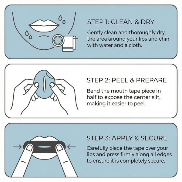 Dr. Nuro SleepPro Mouth Tape - Wake Up Energized with Deeper Sleep, Zero Snoring & Better Breathing