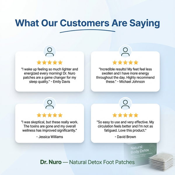 Dr. Nuro Herbal Detox Patches - Natural Body Detox, & Improved Circulation -  Stronger and Last Longing Erections