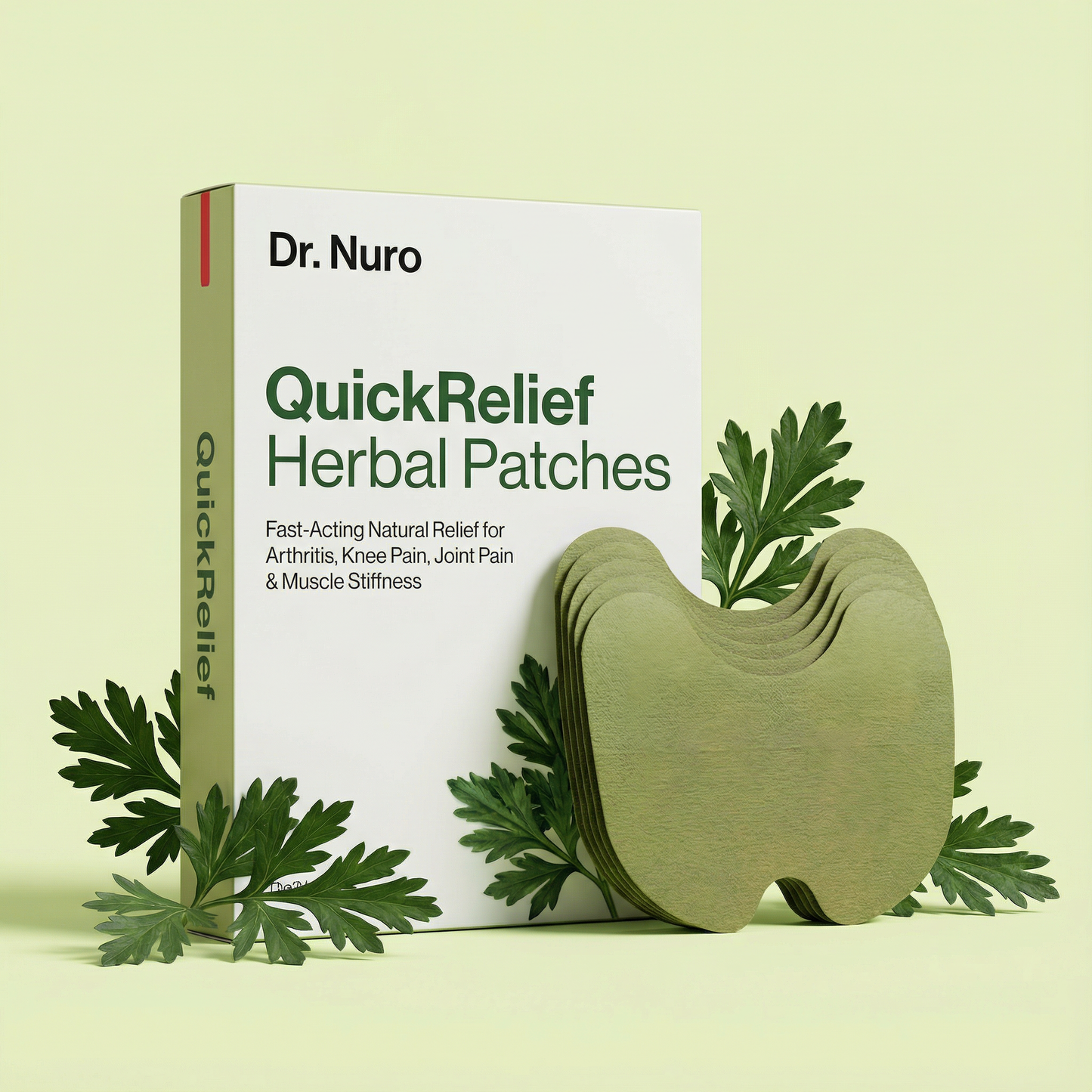 Dr. Nuro QuickRelief Herbal Patches - Fast-Acting Natural Relief for Arthritis, Knee Pain, Joint Pain & Muscle Stiffness